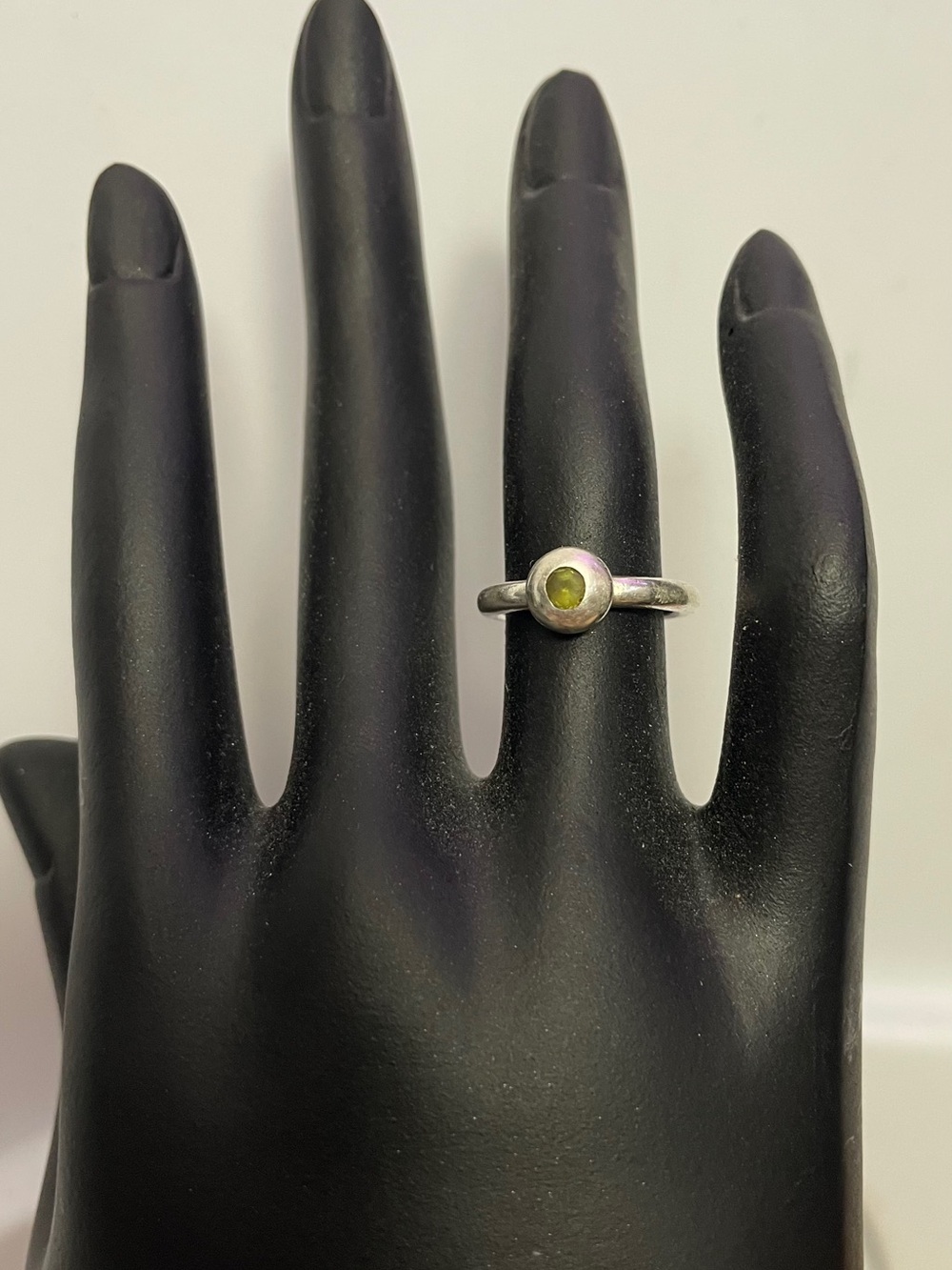 James Avery Sterling Silver Ring with Green Stone